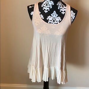 Creme racetrack tank